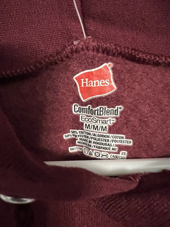 VT Sudadera con Capucha Granate con Bolsillo Frontal y Capucha con Cordón Talla Mediana Por Pro Edge Foto 4 de 4