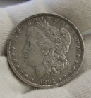 1882 US Morgan Silver Dollar $1 XF (Cleaned, Retoned)