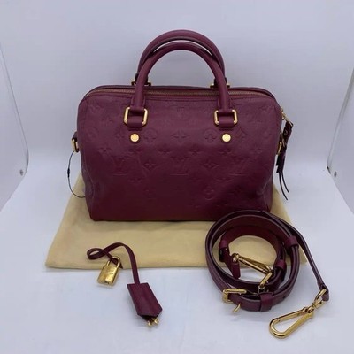 Authentic Louis Vuitton Monogram Empreinte Speedy Bandouliere 25 Handbag