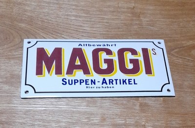 MAGGI SOUP ITEMS Enamel Sign Enamel Sign 20x10cm Kitchen Cooking