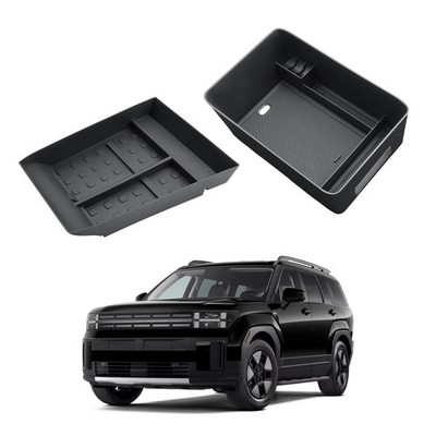 2026 Santa Fe Center Console Organizer - Center Console Organizer Tray + TPE Con