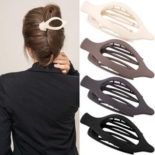 Thick Hair Alligator Clips - Large Duck Billed Matte Neutral Hair Clips, 4 Pc...