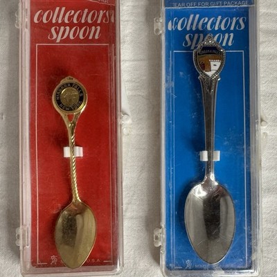 Vintage Set Of 2 Niagara Falls Collectors Spoons New In Box Free Shipping