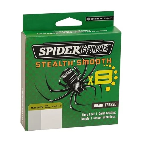 Рыболовная леска Spiderwire Stealth Braid Moss Green 200 ярдов 50 фунтов гладкая и прочная - Изображение 4 из 4