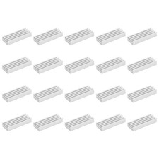 30x11x5mm Aluminum Heatsink Electronics Cooler for MOS IC Chip Silver 20 Pcs
