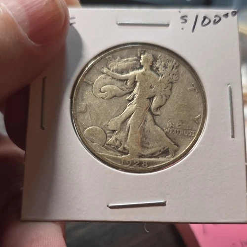 1928-S Liberty Walking Half Dollar Silver Coin 50C Circulated