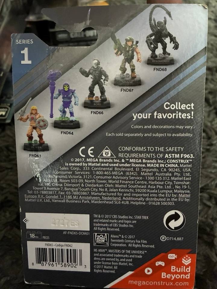 Figura Mega Construx Star Trek Heroes Capitán Picard 2017 nueva en paquete Foto 2 de 2