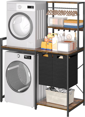 #ad over Washer and Dryer Shelves Laundry Room Organization with Removable Pull Out $199.99