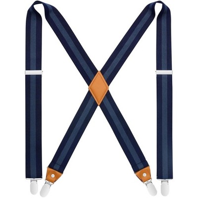 Hosenträger Herren Elastisch verstellbar 3,5cm X-Form Clips Jeans Anzug
