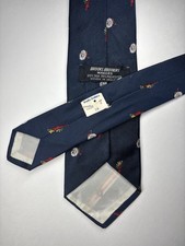 Vintage Brooks Brothers Necktie NWT New Deadstock Blue 56 Woven in England