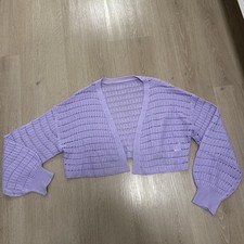 Strick Jacke Weste Pullover Lila Flieder M 38 Neu