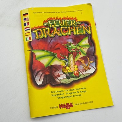 Feuer Drachen Instructions Only 2013 Haba Replacement Pieces Parts Fire Dragon