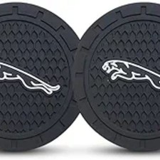 Cup Coasters, Silicone Anti-Slip Cup Holder Coaster, Car Interior Jbao  black