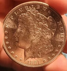 1881 S PL/ Semi PL Morgan Silver Dollar BU