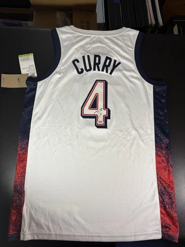 Stephen Curry Signed Team USA Jersey 2024 Paris Olympics Autographed PSA Coa Hot
