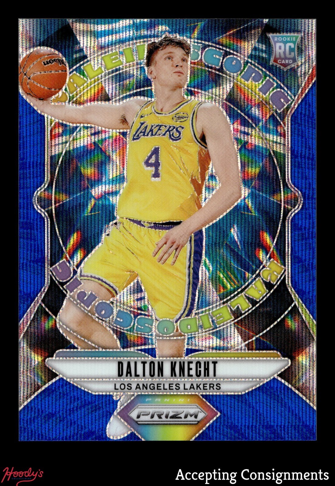 2024-25 Panini Prizm Kaleidoscopic Blue Wave #16 Dalton Knecht 94/175 ROOKIE RC