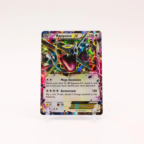 Rayquaza EX - XY69 Black Star Holo Shiny Promo Pokemon - LP/MP