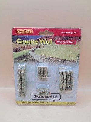 Hornby Skaledale R8538 Spurweite OO Granit Wandpaket 3 Geraden und Kurven Neu!!