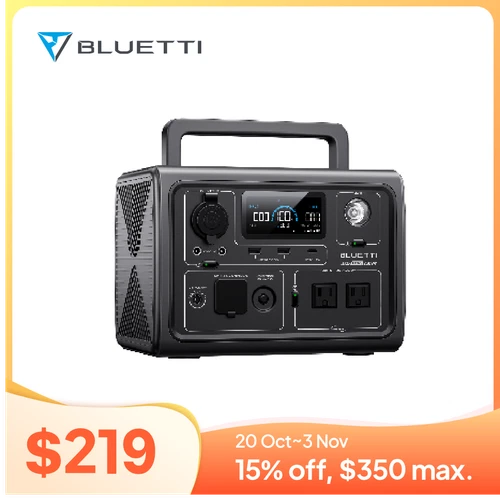 BLUETTI EB3A 600W 268Wh Portable Power Station LFP Solar Generator for Camping