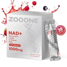 ZOOONE NR1000-NAD+Berry Flavor Drink Mix for Skin Aging Support,Energy,and Focus