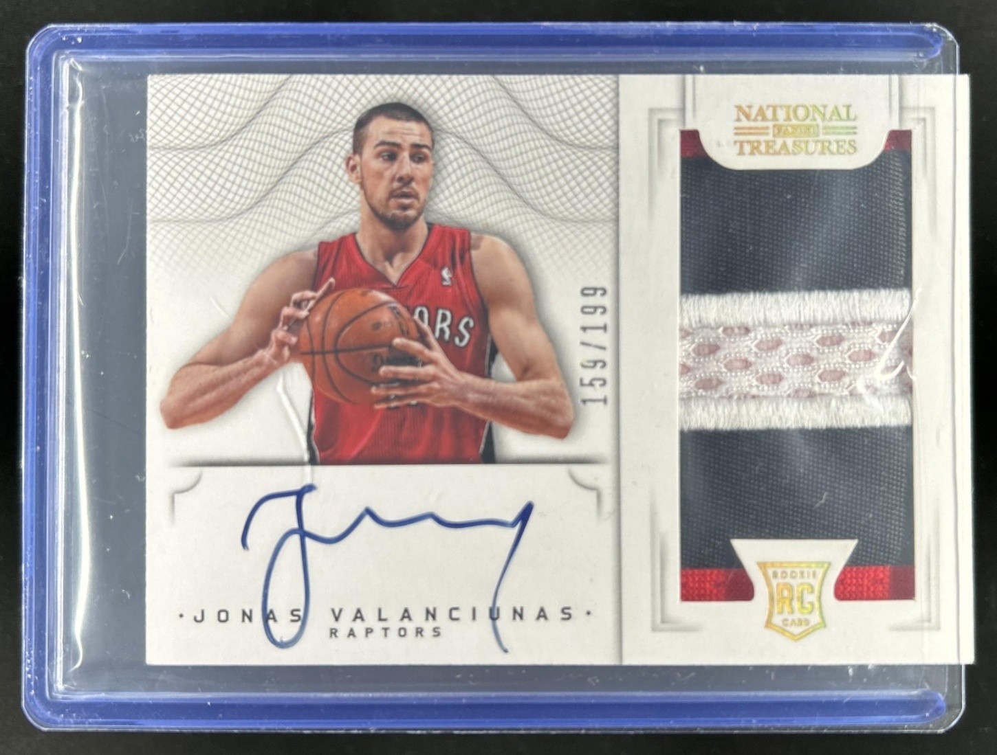 2012-13 Panini National Treasures Jonas Valanciunas RC Patch Auto #/199 Raptors