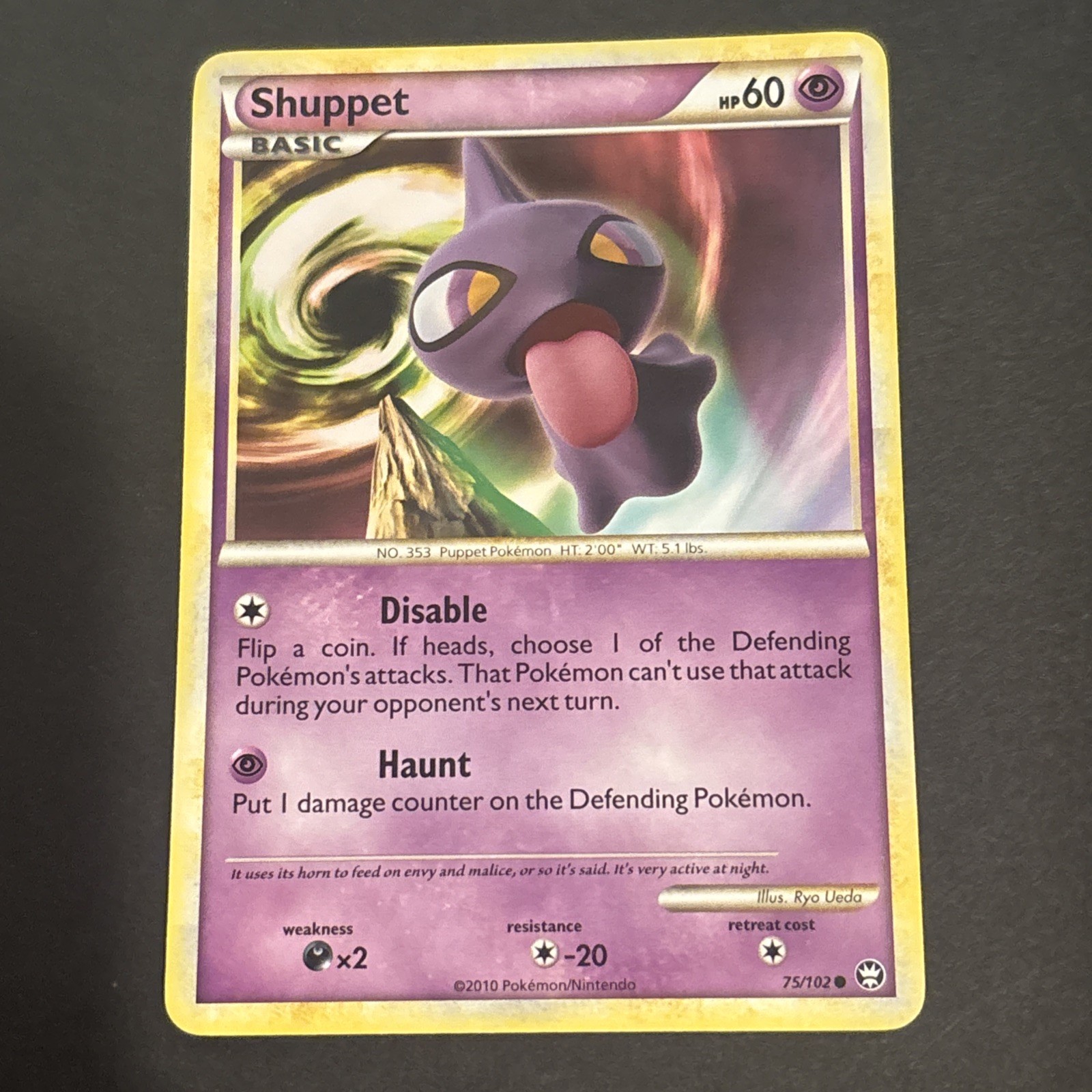 Shuppet 75/102  Regular HGSS  Triumphant Common Pokemon TCG NM 2010