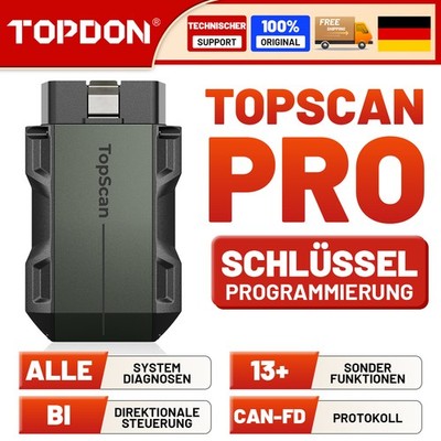 2026 TOPDON TopScan PRO OBD2 Diagnosegerät Bluetooth Vollsystem Active Test FCA