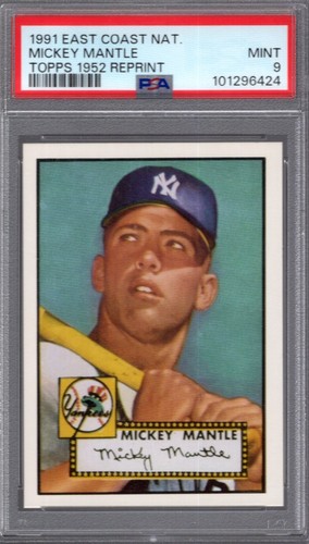 1991 Topps 1952 Mickey Mantle Reprnt PSA 9 MINT East Coast National