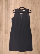 Size 10 V Neck Mid Length Michael Kors Black Dress