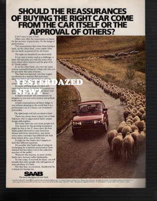 1984  Print Ad for Saab 900 ''The most intelligent car ever built''