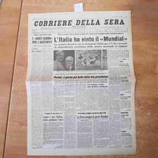 CORRIERE DELLA SERA 12 LUGLIO 1982 ANASTATICA PRIMA PAGINA ITALIA MONDIALE ROSSI