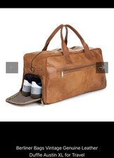 Berliner Bags Vintage Genuine Leather Duffle Austin Xl For Travel Or The Gym