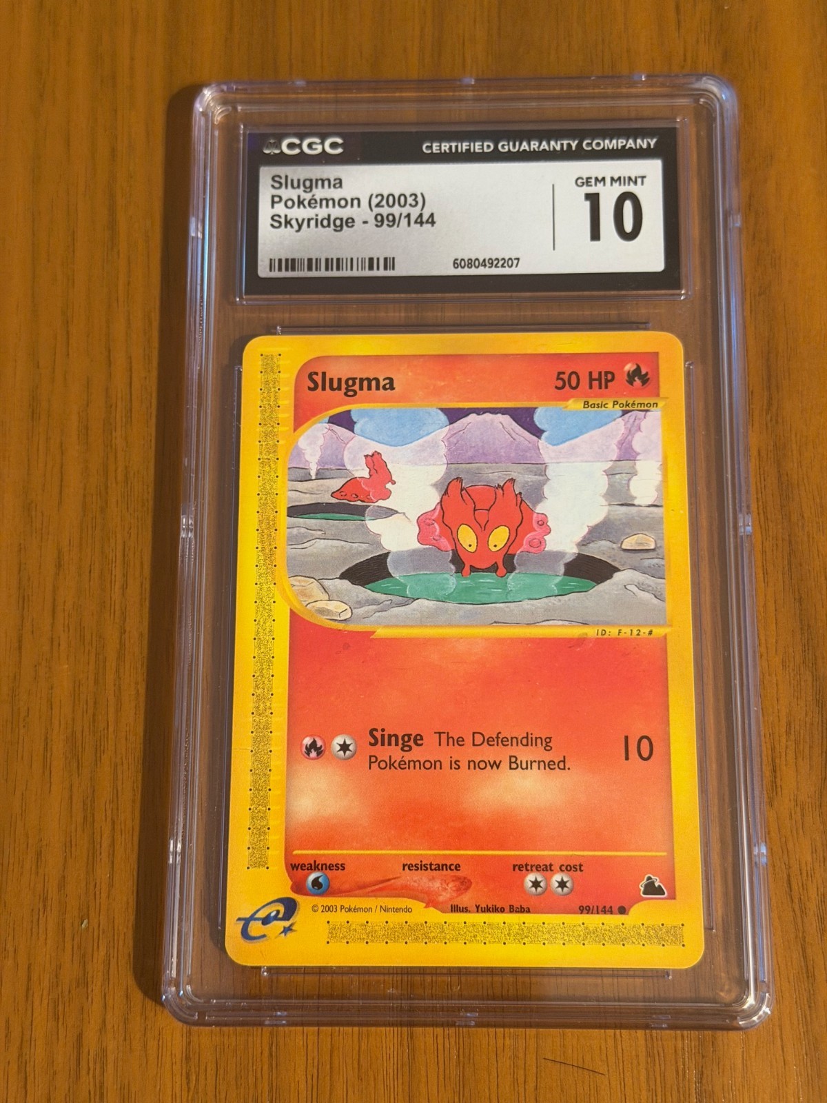 CGC 10 Slugma Skyridge 99 E Reader Low Pop US Seller Pokemon