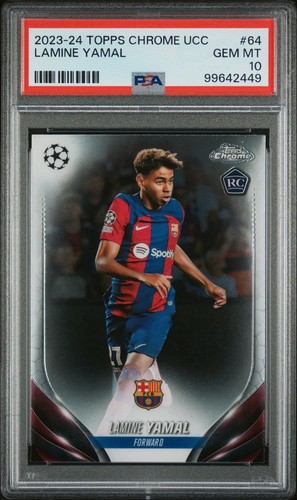 2023 Topps Chrome UCC Lamine Yamal PSA 10