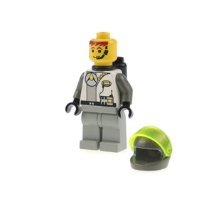 1x Lego Minifigure Space Exploriens Astronaut White Air Tank Helmet 6958 6982 sp008