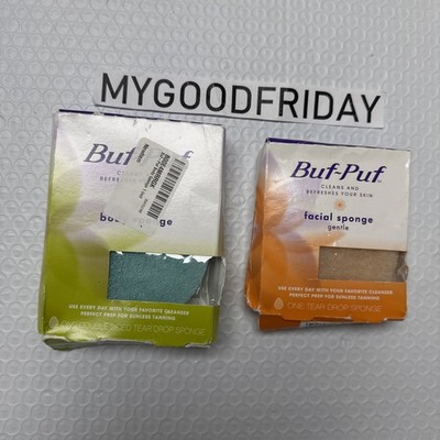 Buf-Puf Body Sponge + Facial Sponge Gentle New Sealed 3M Exfoliating Set