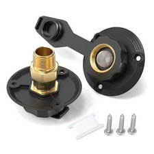 RV City Water Inlet Connection with Lead-Free Brass Check Valve, Fresh 2Pcs