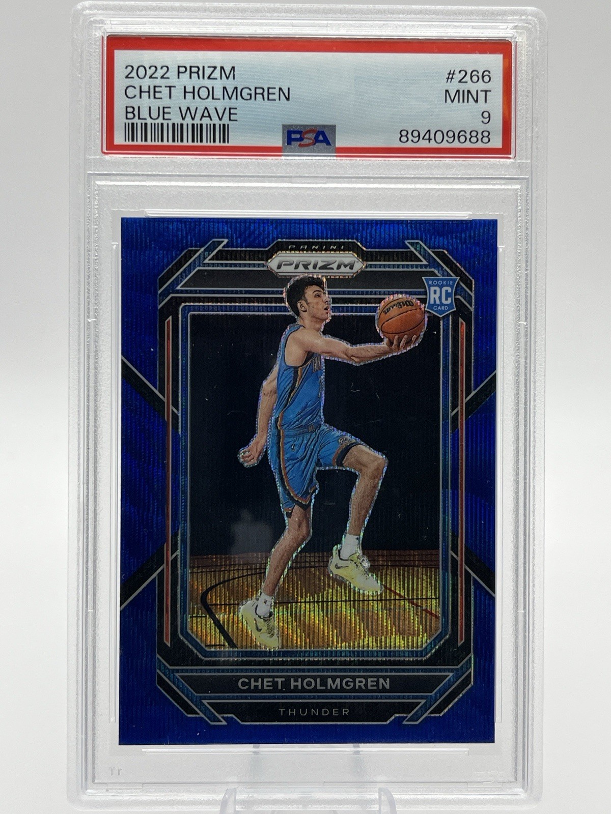 2022-23 Panini Prizm - Chet Holmgren #266 Blue Wave Prizm (RC)