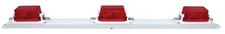 Peterson 107-3R Incandescent Id Bar Light Mini White 16.63" x 1.42", Red