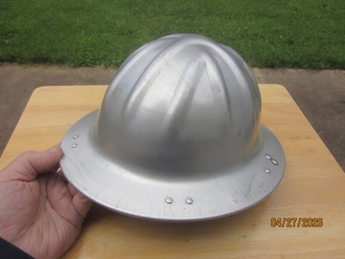 VTG BF MCDONALD LOS ANGELES FULL BRIM ALUMINUM HARD HAT W/ORIG SUSPENSION, 2 PAT