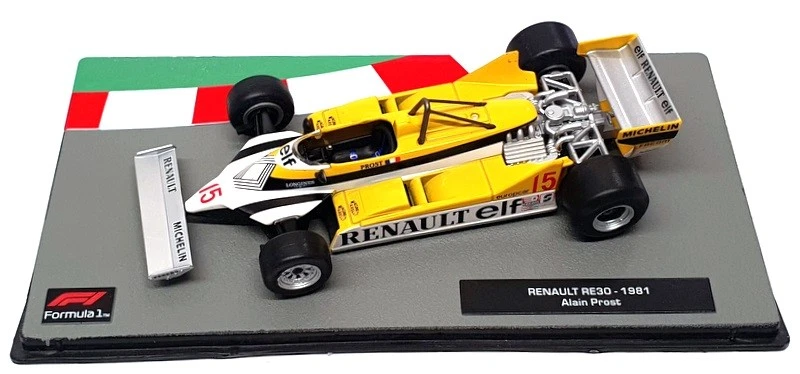 Altaya Escala 1/43 91024D - F1 Renault RE30 1981 #15 A. Prost - Amarillo/Blanco Foto 4 de 4