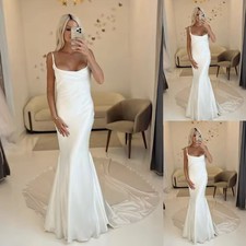 Elegant Wedding Dress for Women Spaghetti Strap Soft Bridal Gowns Custom