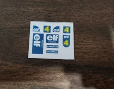 Aurora AFX G-Plus Elf Tyrell F1 6 wheel Reproduction Stickers