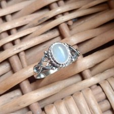 Moonstone 925 Sterling Silver Ring Handmade Jewelry Gift For christmas A-523