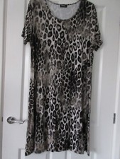 Brown leopard animal print dress size 22 Ambria