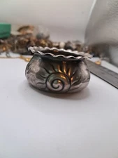 Vintage R Wallace And Sons Triple Plate Salt Cellar