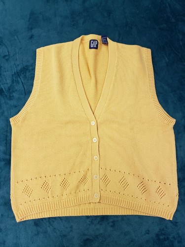 GAP Womens Yellow Sleeveless Knit 