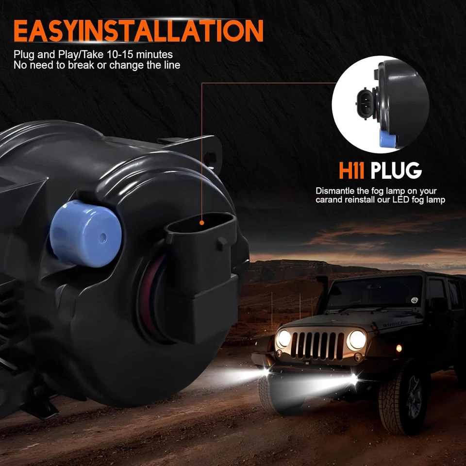 Par de luces antiniebla de repuesto para parachoques lentes transparentes para Ford Explorer 2011-2015 Foto 4 de 4