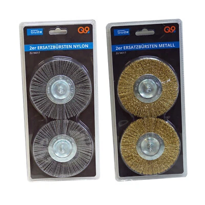 Güde Ersatzbürsten Set Nylon Metall je 2 Bürsten für Fugenreiniger GFR401 94317 - Bild 1 von 3