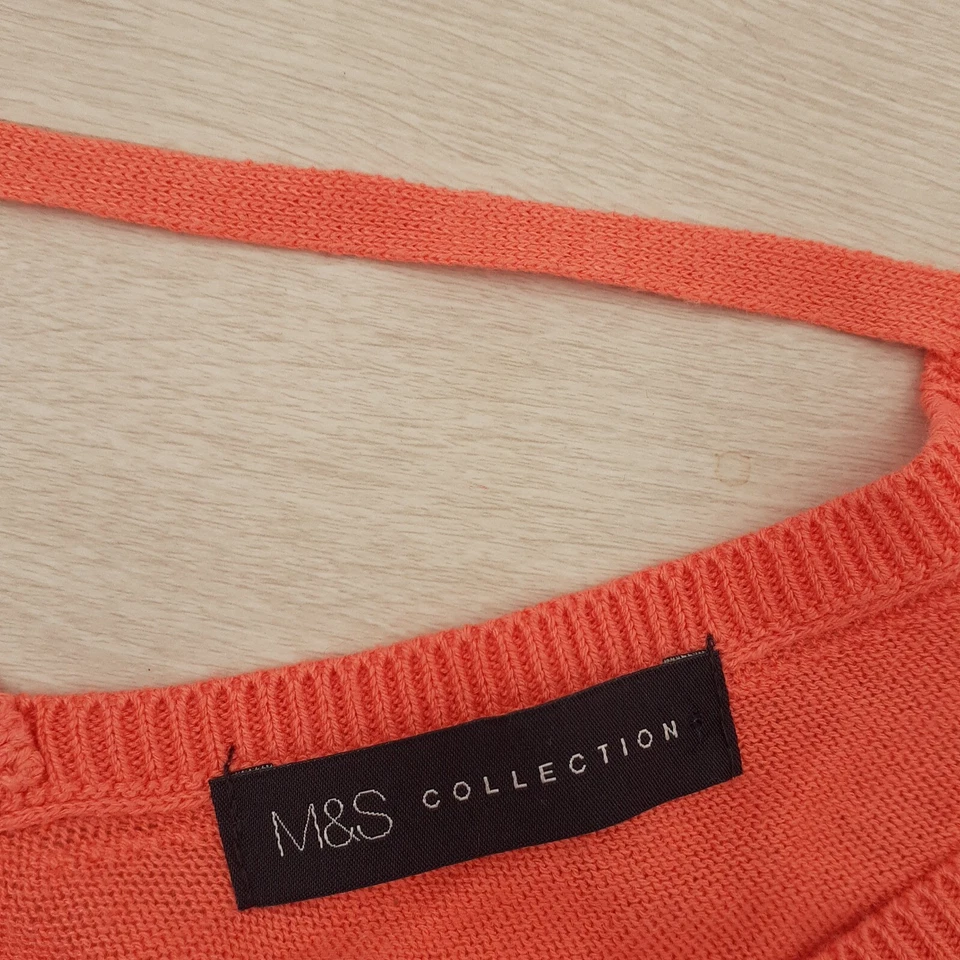 M&S Fine Knit Pullover Jumper Size 18 Multi Striped Stretch Long Sleeve Casual - Image 2 of 4